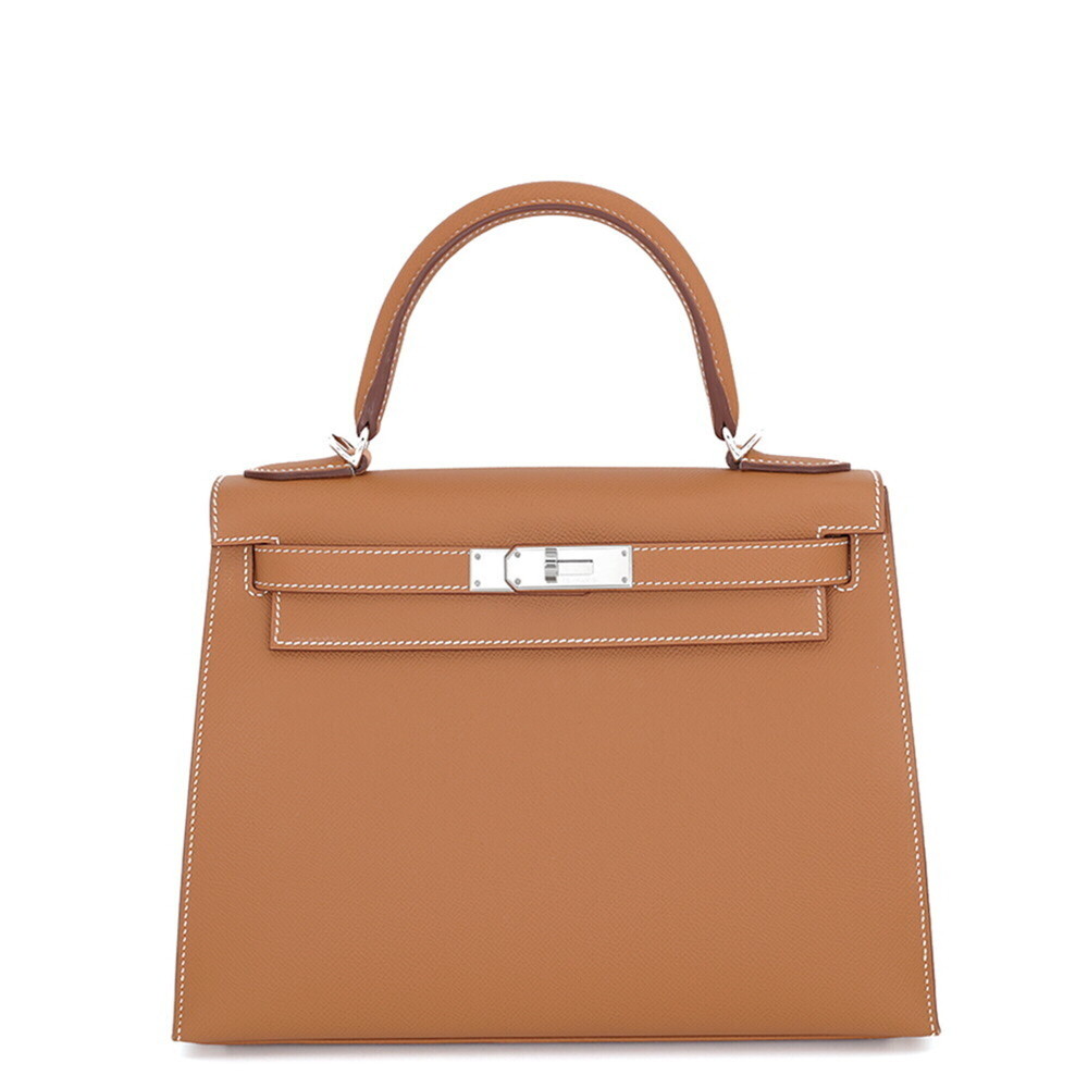 Hermes Kelly 28 handbag, gold stitching, Epsom leather, B stamp. HERMES 2-way...